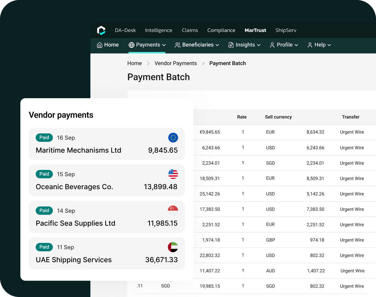 Vendor payments - bound